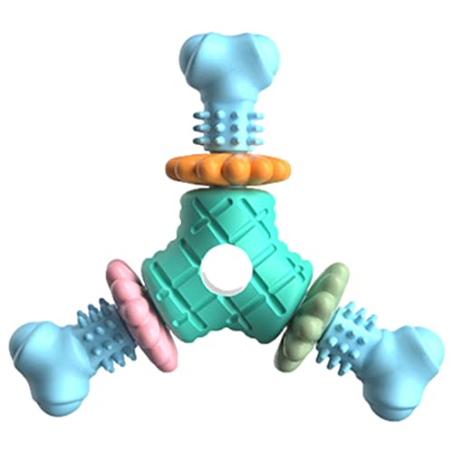 smashing Zahnbürste Kauspielzeug für Hunde - Gummiknochen-Kauspielzeug mit sauberen Zähnen | Triangle Bone Hundespielzeug Langlebiges Kauspielzeug für kleine und mittelgroße Hunde von smashing