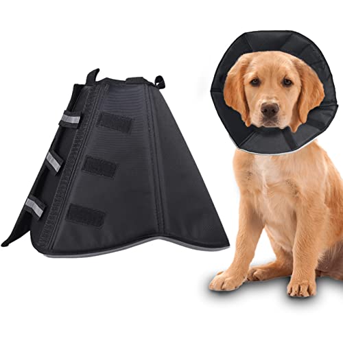 Hunde-Kegelhalsband für nach Operationen, weiches Haustier-Genesungshalsband für Hunde und Katzen, verstellbares Kegelhalsband, Schutzhalsband für große Hunde, Wundheilung… (XL) von smim