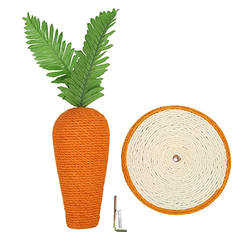 Cat Carrot Crodching Post Sisal vertikaler Karottenkatze Kletterrahmen für Innenkatzen Kitty Training Klettern einfach zu montieren von sojupcal