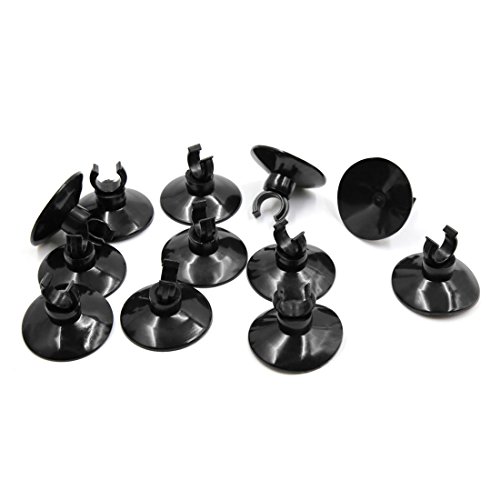 sourcing map 12pcs Schwarz Soft Silikon Saugnapf Clip Schlauchhalter Aquarium Zubehör de von sourcing map