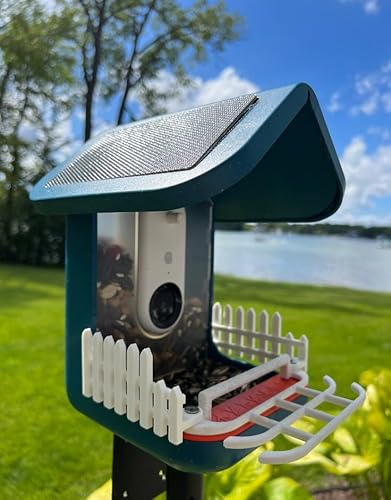 SplashNColor Sitzstange Extender kompatibel mit Bird Buddy - Outdoor Sitzstange zum Füttern mehrerer Vögel - Bird Buddy Zubehör - Langlebige, wetterfeste Futterspender für den Außenbereich - Weiß von splash n color