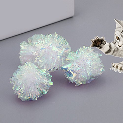 strimusimak 10Pcs Funny Candy Color Paper Ball Cat Kitten Toy Playing Pet Interactive Gift - Multicolor von strimusimak