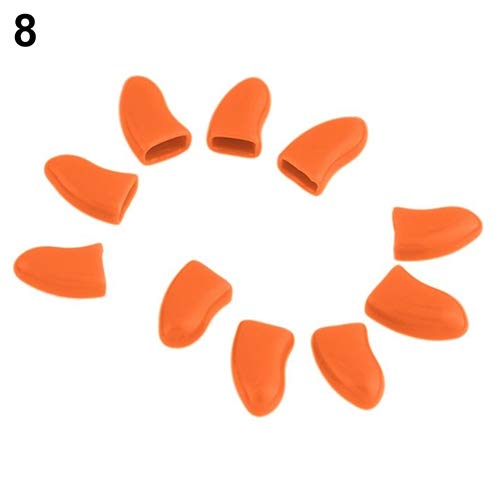 strimusimak 20Pcs weiche Silikon-Haustier-Tatzen-Greifer-Steuerumhüllungs-Nagel-Kappen-Abdeckungen für Hundekatzen-Katze Orange M von strimusimak