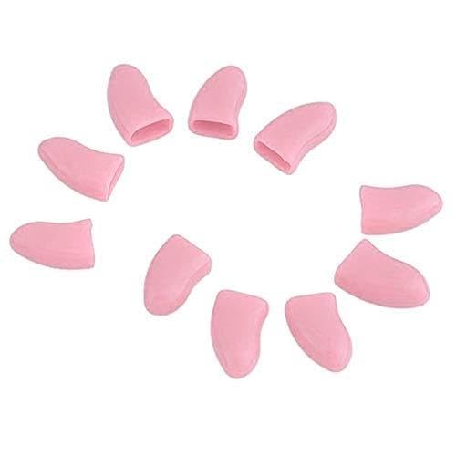 strimusimak 20Pcs weiche Silikon-Haustier-Tatzen-Greifer-Steuerumhüllungs-Nagel-Kappen-Abdeckungen für Hundekatzen-Katze Pink M von strimusimak