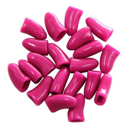 strimusimak 20Pcs weiche Silikon-Haustier-Tatzen-Greifer-Steuerumhüllungs-Nagel-Kappen-Abdeckungen für Hundekatzen-Katze Purple M von strimusimak