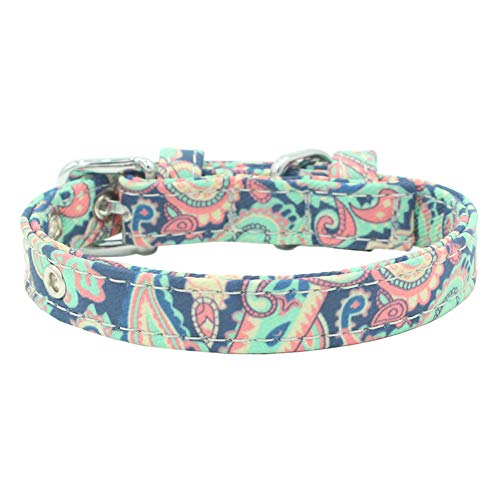 strimusimak Hündchen Verstellbarer Kragen Schnalle Blume Dot Print Gestreiften Haustiere Hund Halsband Für Haustiere Liefert 14# LNone von strimusimak