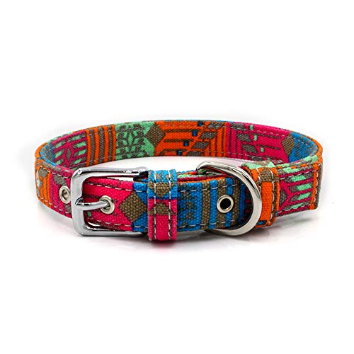 strimusimak Hündchen Verstellbarer Kragen Schnalle Blume Dot Print Gestreiften Haustiere Hund Halsband Für Haustiere Liefert 3# MNone von strimusimak