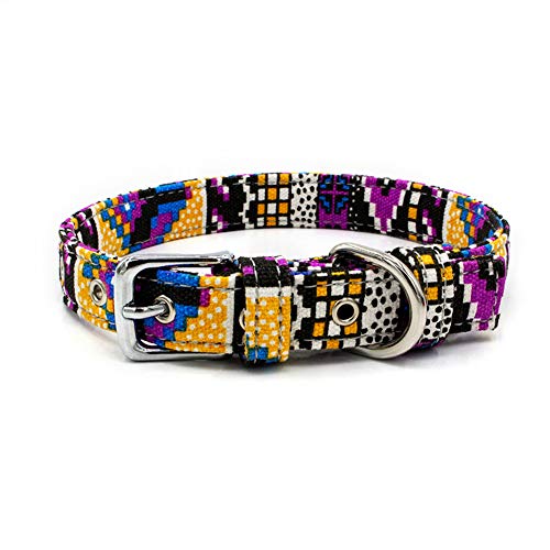 strimusimak Hündchen Verstellbarer Kragen Schnalle Blume Dot Print Gestreiften Haustiere Hund Halsband Für Haustiere Liefert 4# LNone von strimusimak