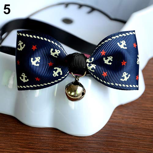 strimusimak New Adjustable Puppy Kitten Dog Cat Pet Bow Tie with Safety Bell Necktie Collar - 5 von strimusimak