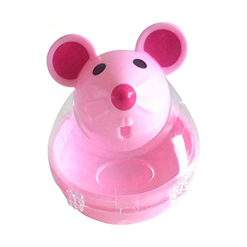 strimusimak Pet Cat Kitten Maus gestalten Treat Holat Holat Food Storage Dispenser Chew Play Toy-Pink von strimusimak