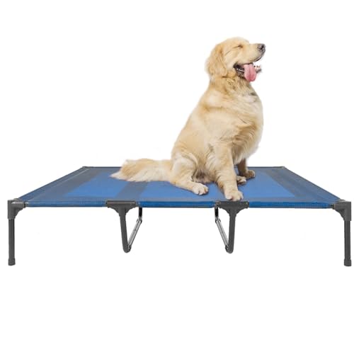 suddus Erhöhtes Hundebett Wasserdicht Outdoor Tragbar Erhöhtes Hundebett Hundebett vom Boden Hundebett Hundebett Leicht zu reinigen Innen oder Außen Mehrere Größen (XL, Marineblau) von suddus