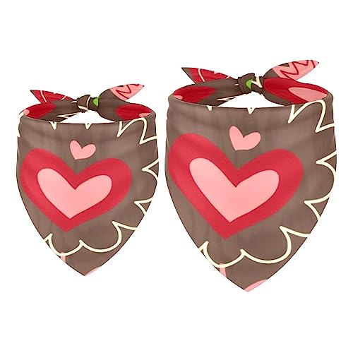 Haustierbandana für kleine mittelgroße Hunde und Katzen,Love Hearts-Pflanze,Haustierbandana für kleine mittelgroße Hunde und Katzen von suojapuku