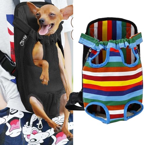 Haustier-Tragerucksack, verstellbare Tragetasche für Haustiere, Katzen, Hunde, Reisetasche, Beinausschnitt, Hundetragetasche für Wandern, Camping, Reisen, Sling Bag für kleine, mittelgroße Hunde und von suytipe