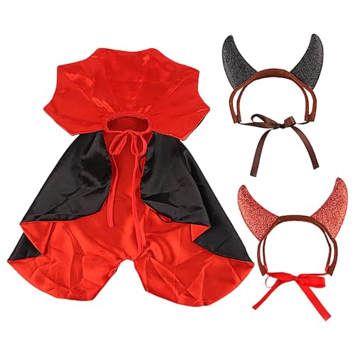 Syayw Vampir Umhang für Katzen, Vampir Umhang für Hunde, Gothic-Hundekostüme, weicher Hundeumhang, Katzen-Cosplay-Kleidung für , Maskerade, Karneval, Foto-Requisiten von syayw