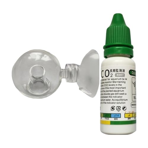 CO2 Drop Checker - Aquatics Co2 Glass Drop Checker Kit | Aquarium Aquarium Kohlendioxid PH Checker | Funktionelle Aquarium Co2 Kit | Langzeitanzeige Monitor Tester für CO2-System, von szaluyk