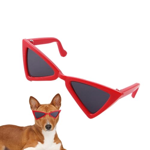 szaluyk Hunde-Sonnenbrillen-Kostüm,Hunde-Sonnenbrille - Lustige dreieckige Haustier-Sonnenbrille - Leichte Hunde-Cosplay-Brille, Tierkostüm-Brille zum Fotografieren, für Ausflüge von szaluyk