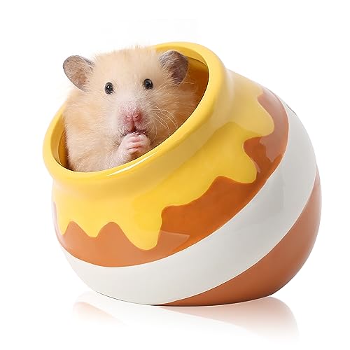 Tafit Hamster Sandbad Container Kleine Tiere Honigtopf Badewanne Keramik WC Dusche Graben Badezimmer für Zwerg Syrische Hamster, Rennmäuse, Igel, Mäuse, Ratten, Lemming, kleine Haustiere Käfig Zubehör von tafit