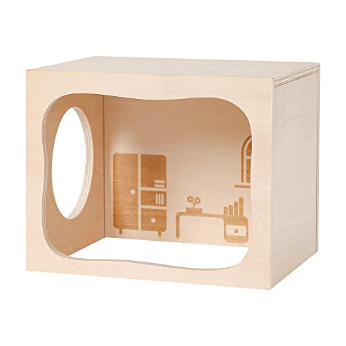 Tafit Hamster-Versteck aus Holz, kleine Tiere, Haustier-Tunnel, Erkundungsspielzeug, geheimes Peep-Schuppen für Zwerghamster, syrische Hamster, Rennmäuse, Igel, Ratten, Mäuse (Arbeitszimmer) von tafit