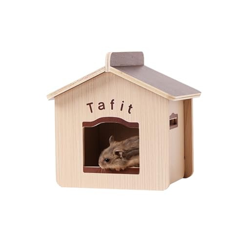 Tafit Hamsterversteck aus Holz – Kleintier-Lebensraum, Heimkäfig-Dekoration und Spielzeug für Hamster, Mäuse, Rennmäuse und Mäuse (klein) von tafit