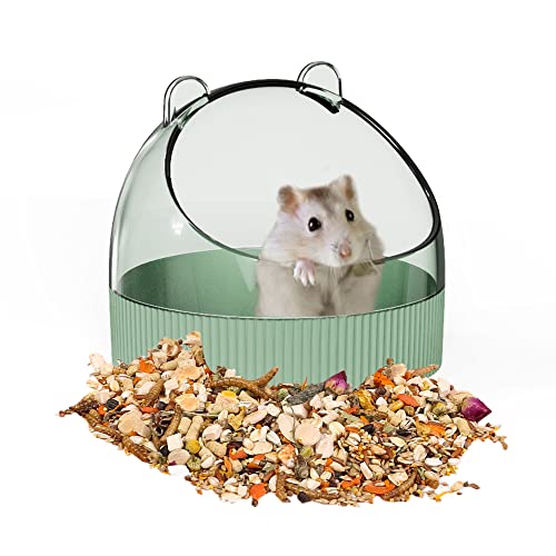 Tafit Niedliche Hamster-Futterschale für kleine Tiere, Futterschale, syrische Zwerghamster, Meerschweinchen, Igel, Rennmäuse, Ratten, Anti-Verschütten, Futternapf, Grün von tafit