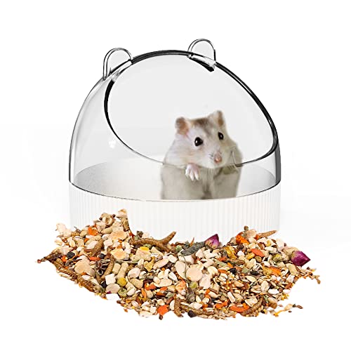 Tafit Niedlicher Hamster-Futternapf für kleine Haustiere, Rennmäuse, Igel, Zwergsyrische Hamster, Meerschweinchen, kleine Tiere, Futternapf, Weiß von tafit