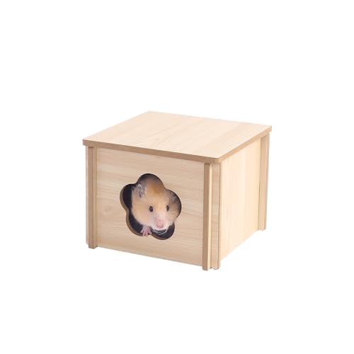 tafit Hamsterversteck aus Naturholz, Kleintiere, Lebensraum Hütte für Syrischer Hamster, Zwerghamster, Rennmäuse, Igel, Ratten, Mäuse, Lemmings, kleine Haustiere (1 Zimmer) von tafit