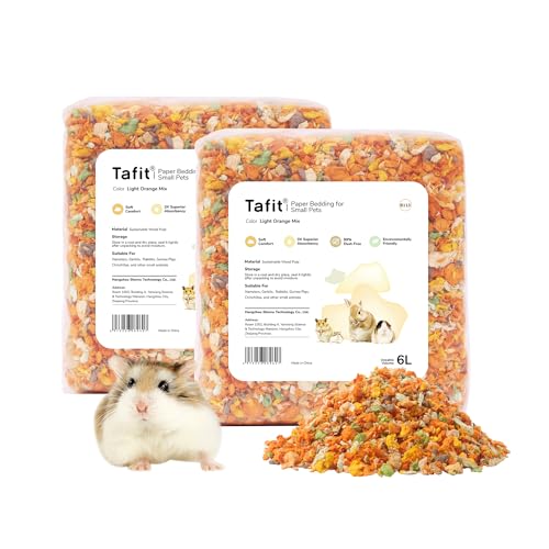 tafit Staubfreie Kleintier-Bettwäsche, natürliche, weiche Papierbettwäsche zur Geruchskontrolle, geeignet für Meerschweinchen, Kaninchen, Ratten, Rennmäuse, Chinchilla und Hamster, 12 Liter von tafit