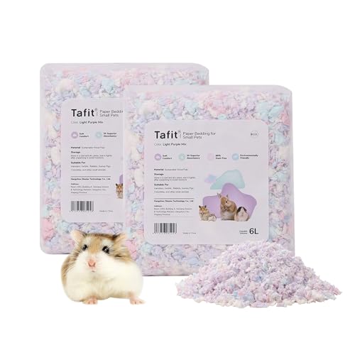 tafit Staubfreie Kleintier-Bettwäsche, natürliches weiches Papier zur Geruchskontrolle, geeignet für Meerschweinchen, Kaninchen, Ratten, Rennmäuse, Chinchilla und Hamster, 12 Liter von tafit