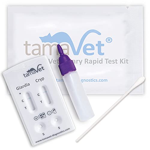 tamaVet® Multi 2TD Nachweis Test Giardia und Cryptosporidium parvum - Schnelltest Giardien und Crypto für Hund und Katze von tamaVet