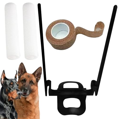 tddouck Ohrpflege Doberman Ohrposting Kit Verstellbares Hundeohr -Posting Kit ABS Hunde Ohr Ehreraktor Leichtes Riss resistent Hundeohr Stützunterstützung Hund Vorräte von tddouck