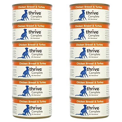 thrive Katze Complete - 100% Hühnerbrust & Truthahn (12-er Pack) von thrive