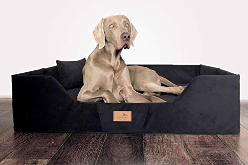 tierlando® Columbus Orthopädisches Reise Hundebett | Reisehundebett | Tragbar Faltbar Tasche | Mittlere Große Hunde XL XXL (COL3 (80 x 60 x 25 cm), 03 Schwarz) von tierlando