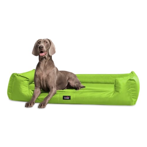 tierlando® Orthopädisches Hundebett Goofy Polyester | ~ inkl. Matratzenschoner ~ (G3 | 90 x 75 cm, 19 | Kiwi Grün) von tierlando