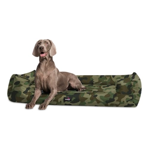 tierlando® Orthopädisches Hundebett Goofy inkl. Matratzenschoner für große Hunde Polyester Waschbar Hundesofa XL XXL XXXL 90cm - D02 Camouflage von tierlando