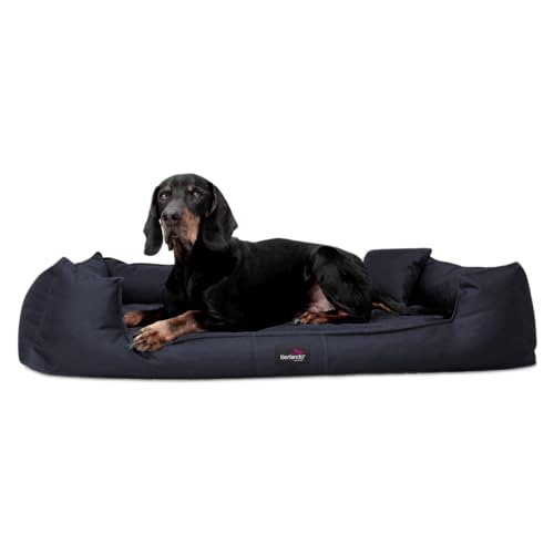 tierlando® Orthopädisches Hundebett Goofy inkl. Matratzenschoner für große Hunde Polyester Waschbar Hundesofa XL XXL XXXL L+ 110cm | 24 Navy von tierlando