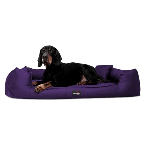 tierlando® Orthopädisches Hundebett Goofy inkl. Matratzenschoner für große Hunde Polyester Waschbar Hundesofa XL XXL XXXL XL+ 130cm | 09 Lila von tierlando