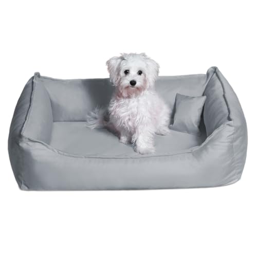 tierlando Donald Ortho Hundebett Anti Haar S M L XL XXL 60 80 100 120 150cm (D6 | Gr. XXL | 150cm, 06 Grau) von tierlando