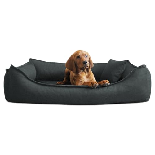 tierlando Donald Ortho Hundebett Anti Haar S M L XL XXL 60 80 100 120 150cm D3-02 Größe: 3 80x65cm | Farbe: 02 Graphit von tierlando