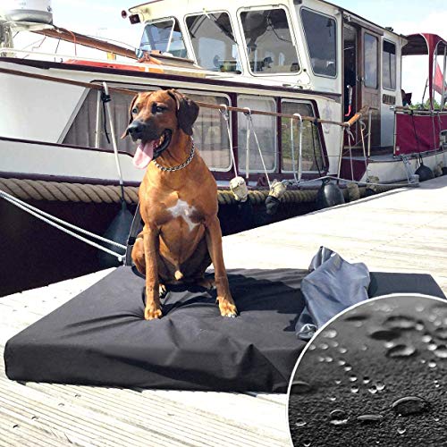 tierlando Quick-Cover! Schonbezug Spannbettlaken High-Tech Stoff | wasserabweisend | Hundebett, Hundematratze und Hundematten Alice (L - 100 x 80 x 9 cm QT-AL4, 03 Schwarz) von tierlando