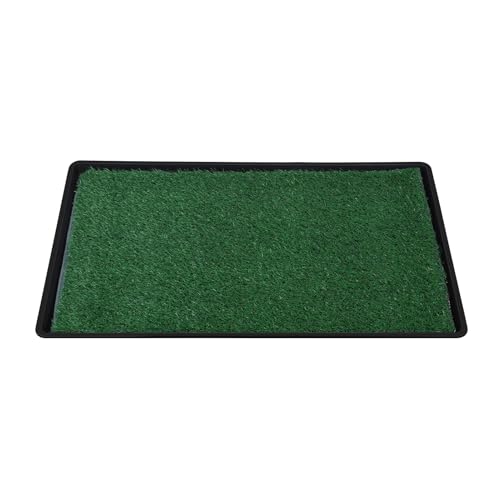 toxaaiwr Hundegras-Pad mit Tablett, künstliches Gras, Töpfchen, groß, 89,9 x 58,9 cm, falsche Graspads, Hundetoilette, 2 Stück, Ersatz für Kunstrasen, Schwarz von toxaaiwr