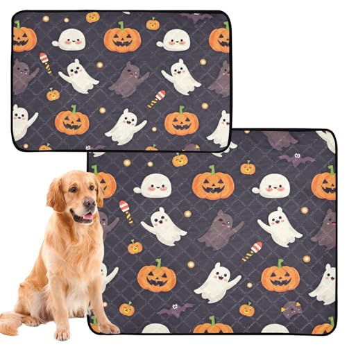 Hundematte, waschbar, rutschfest, 50,8 x 61 cm, niedliches Halloween-Muster, 3 Stück von tplaotee