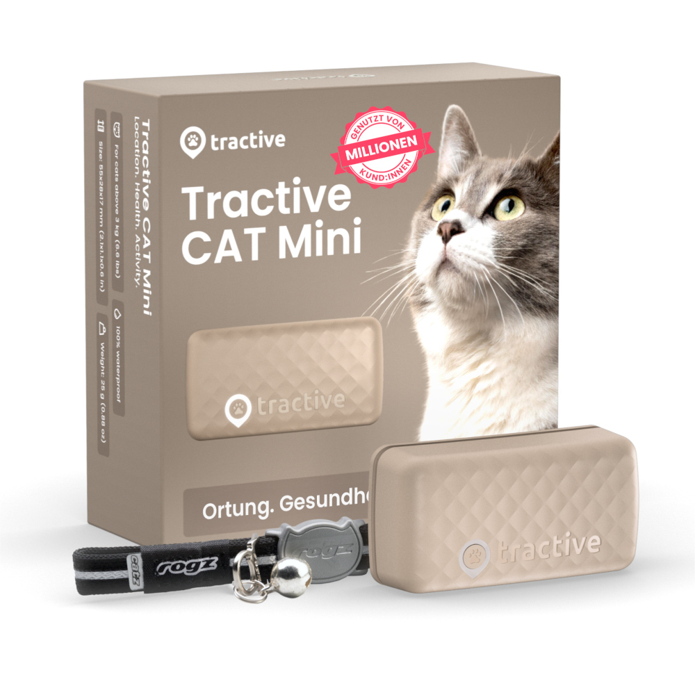 Tractive GPS Tracker für Katzen - braun von tractive