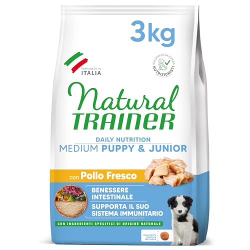 Natural Trainer Puppy & Junior Dog Food Trainer Natural Medium Puppy Junior kg. 3 Dry Food, Multi-Colour, Unique von trainer