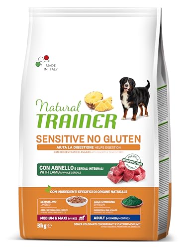 Natural Trainer Sensitive No Gluten, Futter für Erwachsene Hunde mit Lamm – 3 kg von trainer