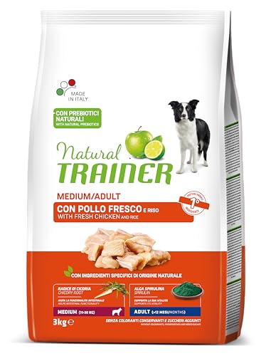 Natural Trainer Trainer Natural Medium Chicken Rice kg. 3 Dry Food for Dogs, Multicoloured, One Size von trainer