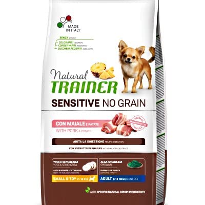 TRAINER NATURAL SENSITIVE HUND OHNE GRAIN SMALL TOY ADULT SCHWEIN 800G von trainer