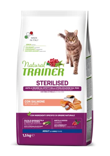 Trainer Natürliche sterilisiertem 1,5kg Lachs - Katzen Trockenfutter Kroketten von trainer