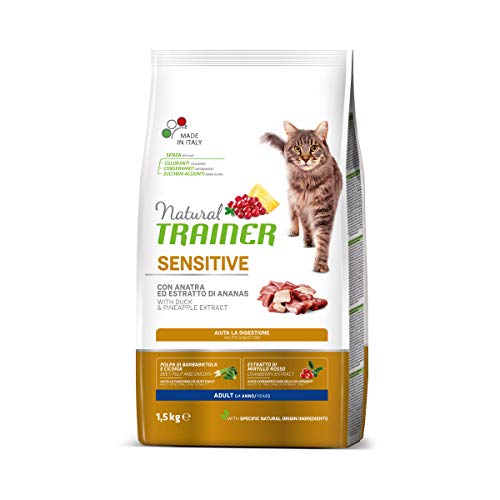 Trainer Sensitive No Gluten Katzenfutter für Erwachsene mit Ente, 1,5 kg von trainer