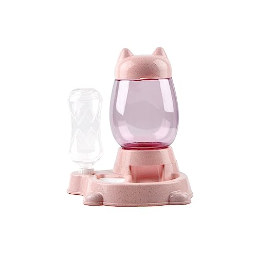 tuwiwol Automatische Feeder Pet Liefert Trinken Schüssel Lebensmittel Spender Mehrzweck Langlebige Haushalts Zubehör Hund Katze Universal, Rosa von tuwiwol