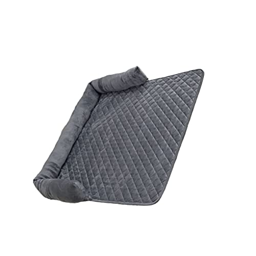 tuwiwol Haushalt Winter Haustier Plüsch Matte Schlafzimmer Sofa Pad Medium Große Tier Ruhen Schlafen Warmes Bett Abnehmbare Waschbar, Dunkelgrau, 75x120cm von tuwiwol